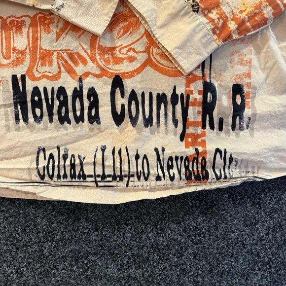 Harley Davidson L/S Button Up Shirt Cream /Orange Color Womens 2XL Nevada Co - Picture 8 of 8